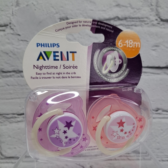PHILIPS AVENT NIGHTTIME PACIFIERS 'STARZY' GLOW-IN-DARK SOOTHING COMFORT - Picture 14 of 15